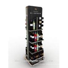 Retail Store Wine Rack Units Metal Water Bottle Wine Glass Cup Alcohol Wine Bottle Display Stand